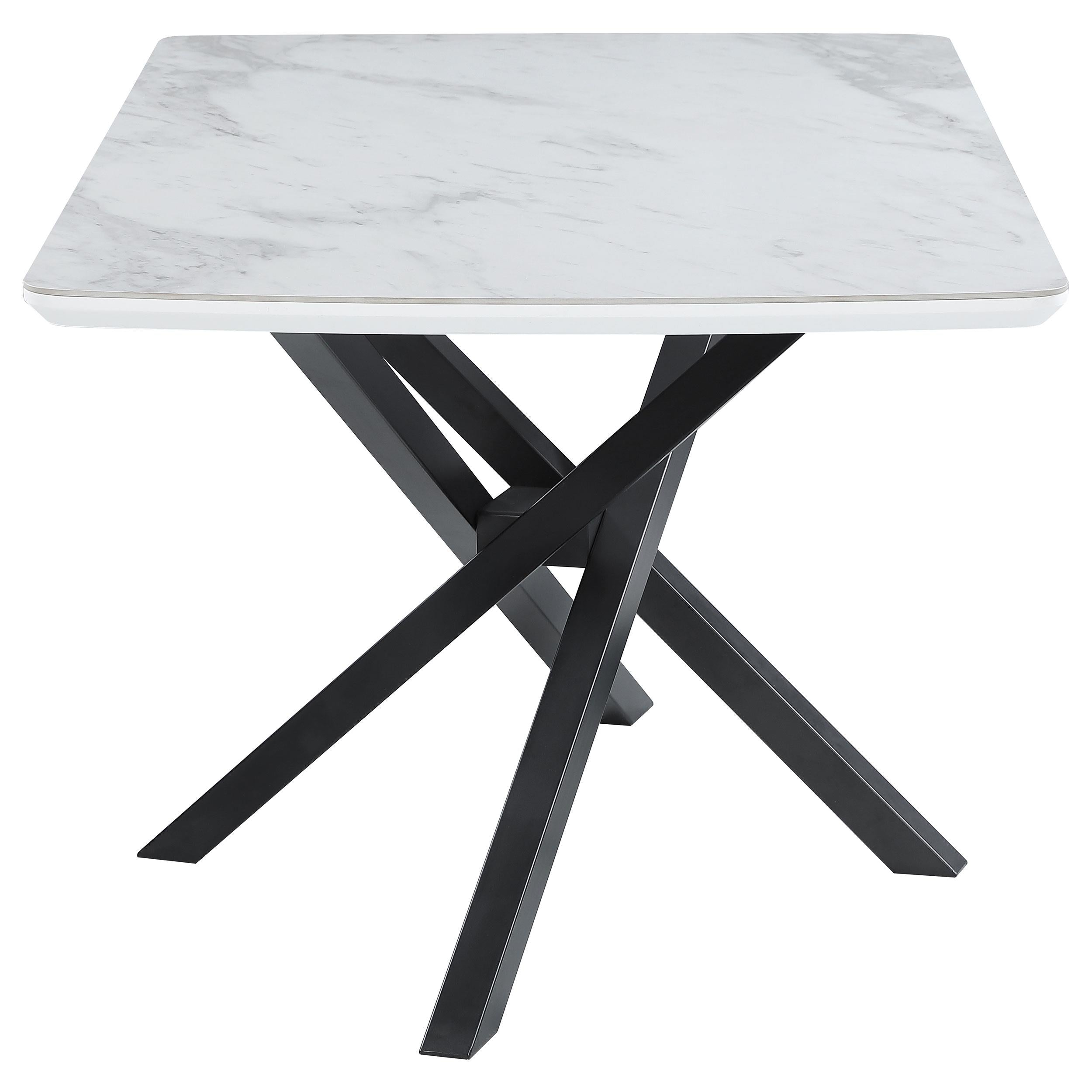 Paulita 63-inch Ceramic Dining Table White Ceramic