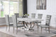 Kerwin 7-piece Rectangular Dining Table Set Grey and Chrome