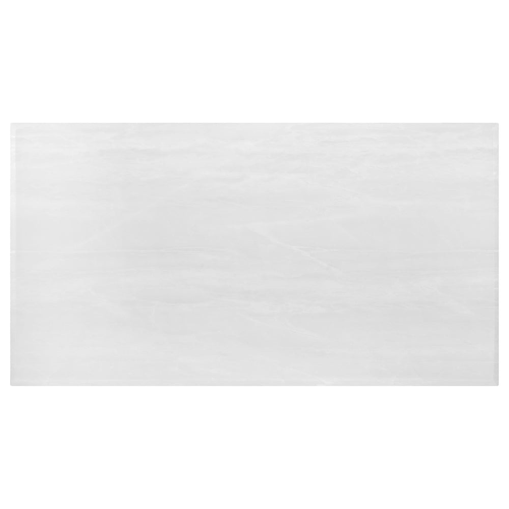 Mesa de comedor rectangular Kerwin de 180 cm con superficie de piedra blanca