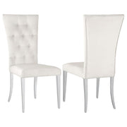 Kerwin Velvet Upholstered Dining Side Chair White (Set of 2)