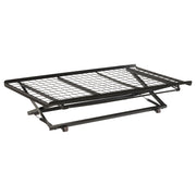 Eden Metal Twin Pop Up Trundle Bed Black