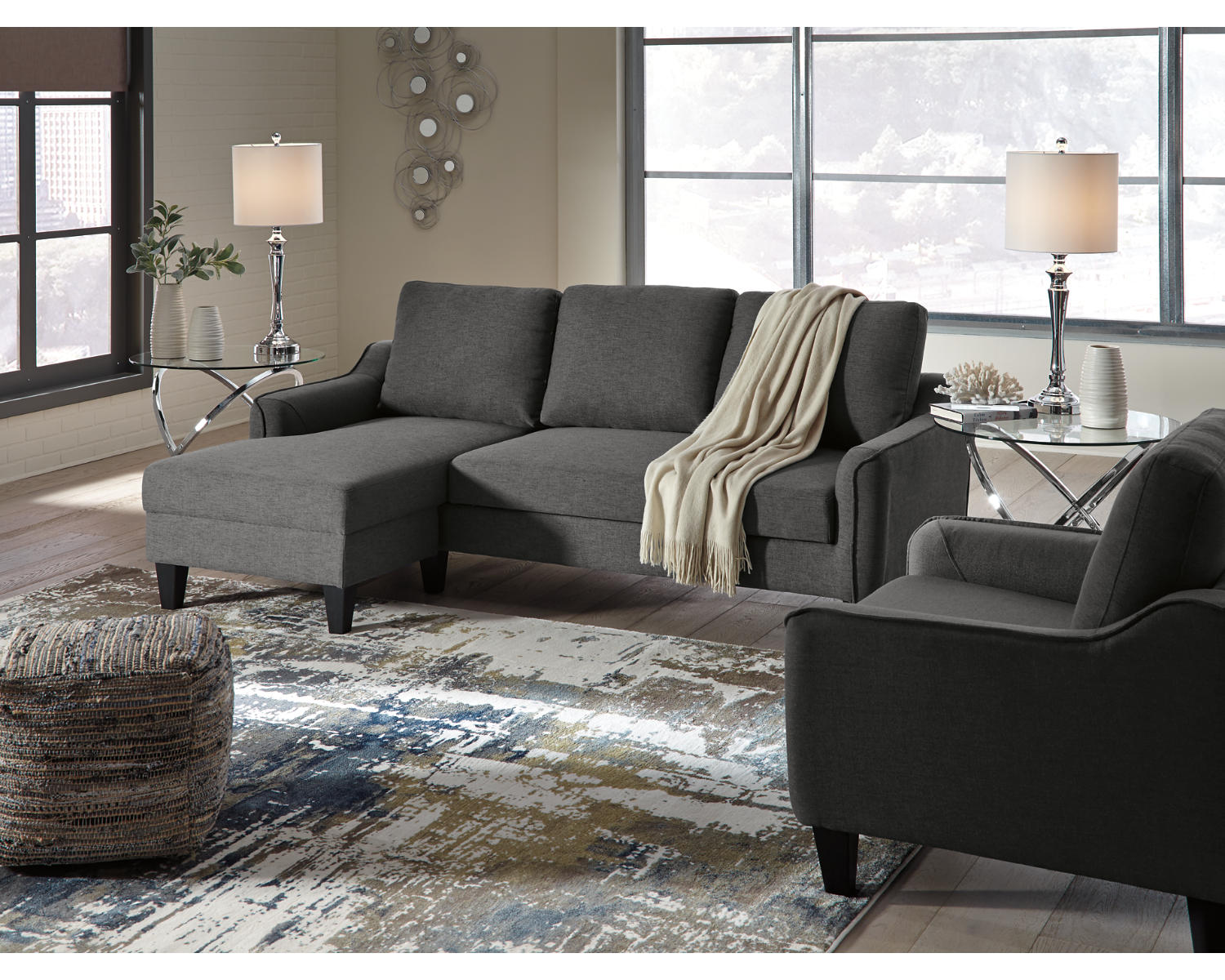 Jarreau Sofa Chaise Sleeper and Chair