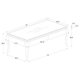 Juego de comedor Carone de 5 piezas de vidrio negro rectangular de 81 pulgadas