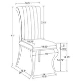 Juego de comedor Carone de 5 piezas de vidrio negro rectangular de 81 pulgadas