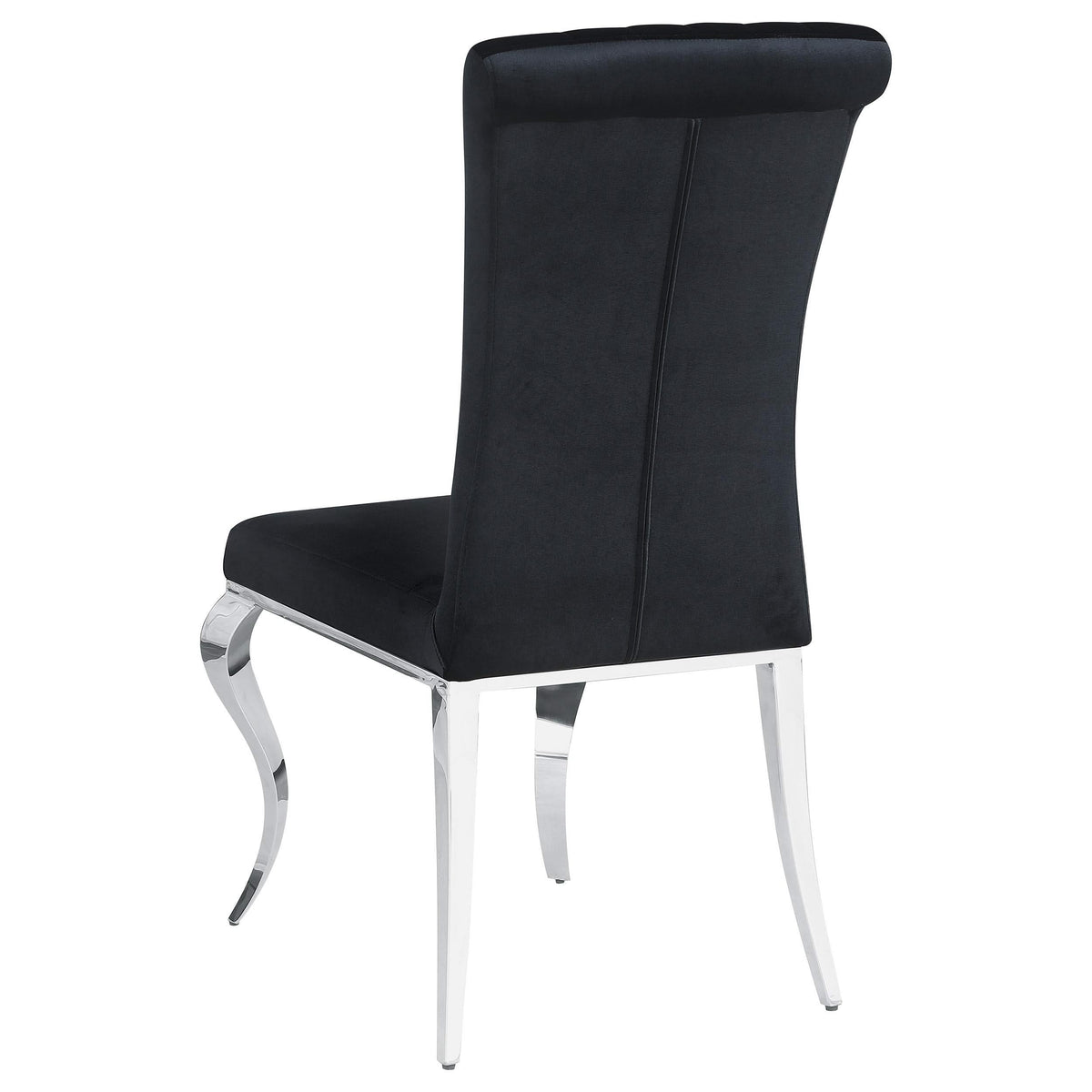 Juego de comedor Carone de 5 piezas de vidrio blanco rectangular de 61 pulgadas y color negro