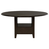 Juego de mesa de comedor redonda de madera Twyla de 5 piezas y 60 pulgadas, color cacao oscuro