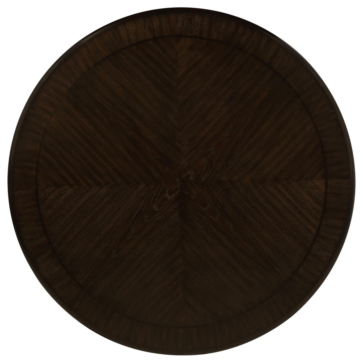 Juego de mesa de comedor redonda de madera Twyla de 5 piezas y 60 pulgadas, color cacao oscuro
