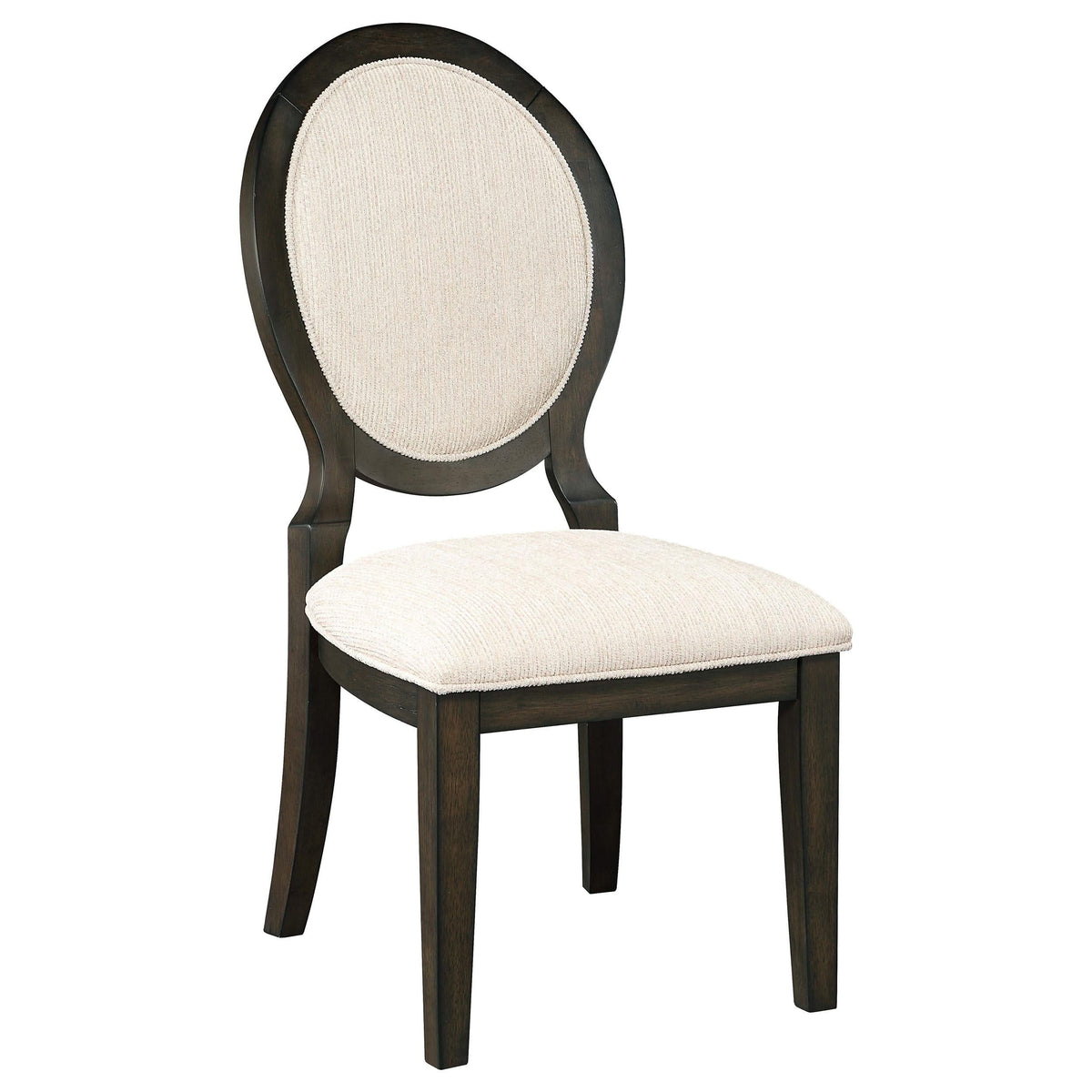 Juego de mesa de comedor redonda de madera Twyla de 5 piezas y 60 pulgadas, color cacao oscuro