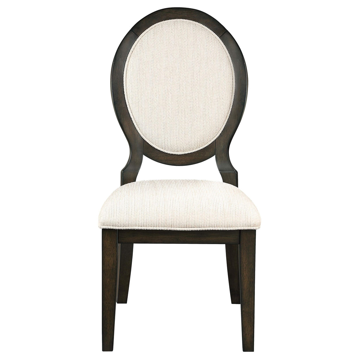 Juego de mesa de comedor redonda de madera Twyla de 5 piezas y 60 pulgadas, color cacao oscuro
