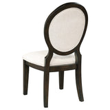 Juego de mesa de comedor redonda de madera Twyla de 5 piezas y 60 pulgadas, color cacao oscuro