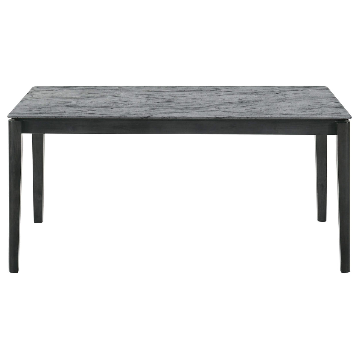 Juego de mesa de comedor rectangular Stevie de 5 piezas en gris y negro