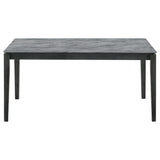 Juego de mesa de comedor rectangular Stevie de 5 piezas en gris y negro