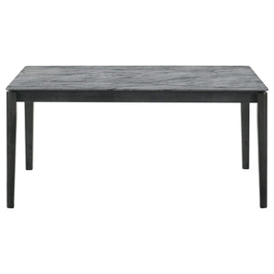 Juego de mesa de comedor rectangular Stevie de 5 piezas en gris y negro
