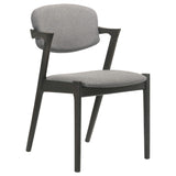 Juego de mesa de comedor rectangular Stevie de 5 piezas en gris y negro