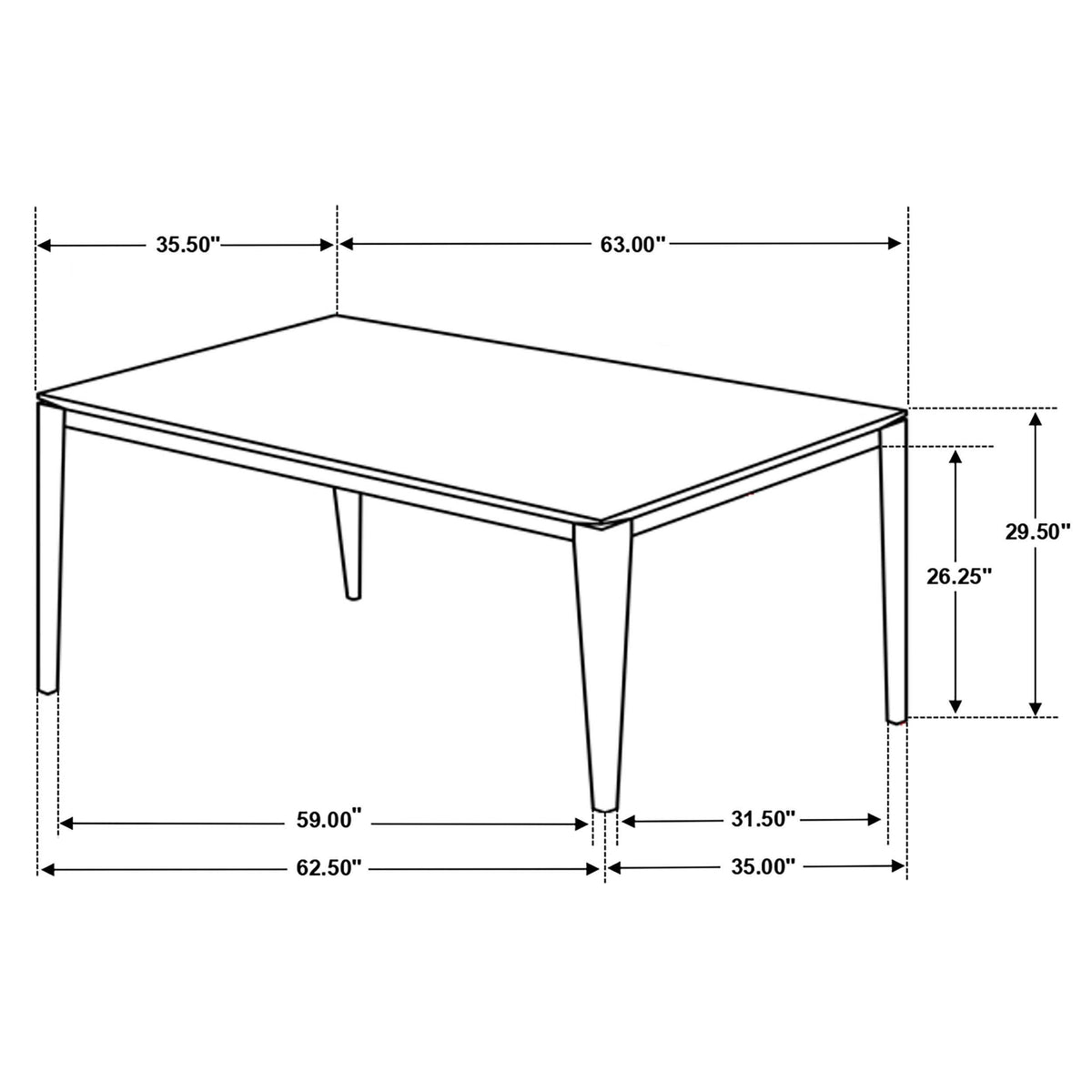 Juego de mesa de comedor rectangular Stevie de 5 piezas en gris y negro