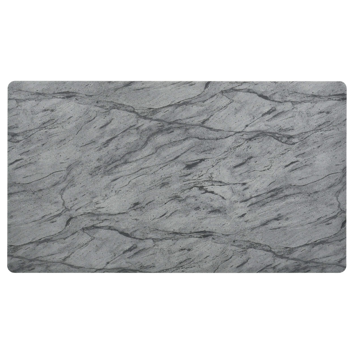 Juego de mesa de comedor rectangular Stevie de 7 piezas en gris y negro