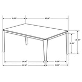 Juego de mesa de comedor rectangular Stevie de 7 piezas en gris y negro