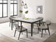 Juego de mesa de comedor rectangular Stevie de 5 piezas en blanco y negro