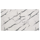 Mesa de comedor rectangular Stevie de 63 pulgadas de imitación de mármol blanco