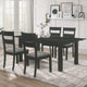 Juego de comedor Jakob de 5 piezas con hojas extensibles rectangulares, color negro