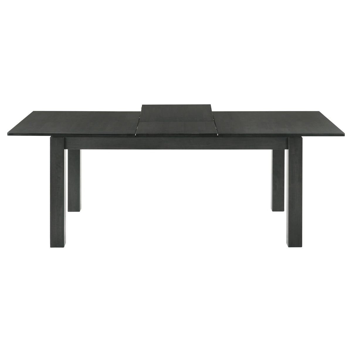 Juego de comedor Jakob de 5 piezas con hojas extensibles rectangulares, color negro
