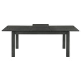 Juego de comedor Jakob de 5 piezas con hojas extensibles rectangulares, color negro