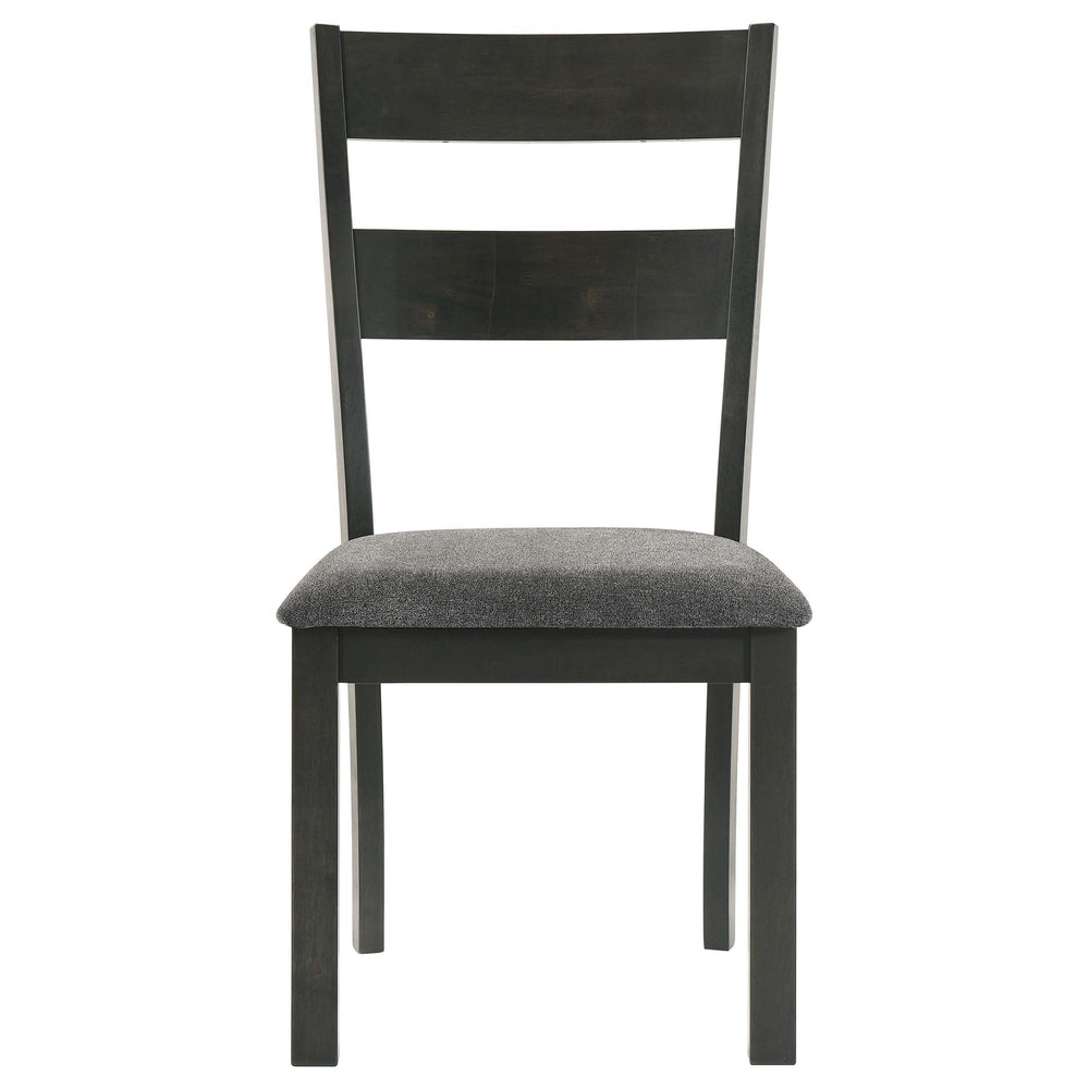 Juego de comedor Jakob de 5 piezas con hojas extensibles rectangulares, color negro