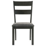 Juego de comedor Jakob de 5 piezas con hojas extensibles rectangulares, color negro