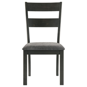 Juego de comedor Jakob de 5 piezas con hojas extensibles rectangulares, color negro