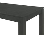 Juego de comedor Jakob de 5 piezas con hojas extensibles rectangulares, color negro