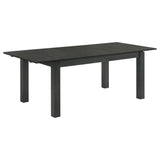 Juego de comedor Jakob de 7 piezas con hojas extensibles rectangulares, color negro