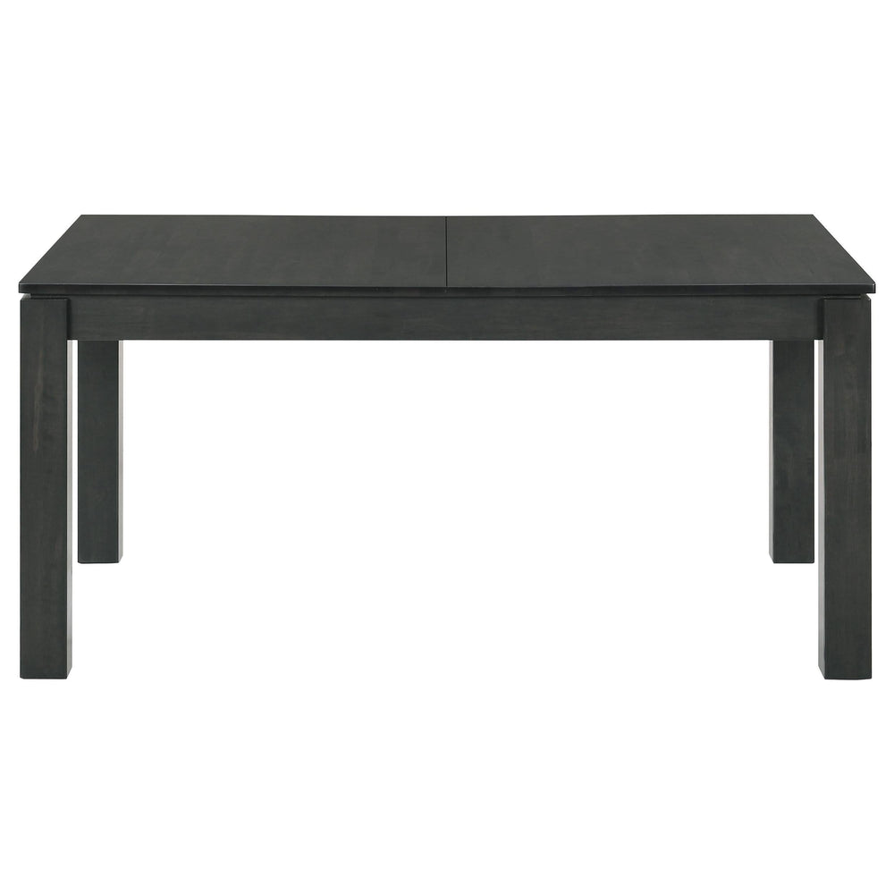 Juego de comedor Jakob de 7 piezas con hojas extensibles rectangulares, color negro