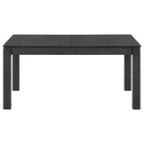 Juego de comedor Jakob de 7 piezas con hojas extensibles rectangulares, color negro