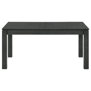 Juego de comedor Jakob de 7 piezas con hojas extensibles rectangulares, color negro