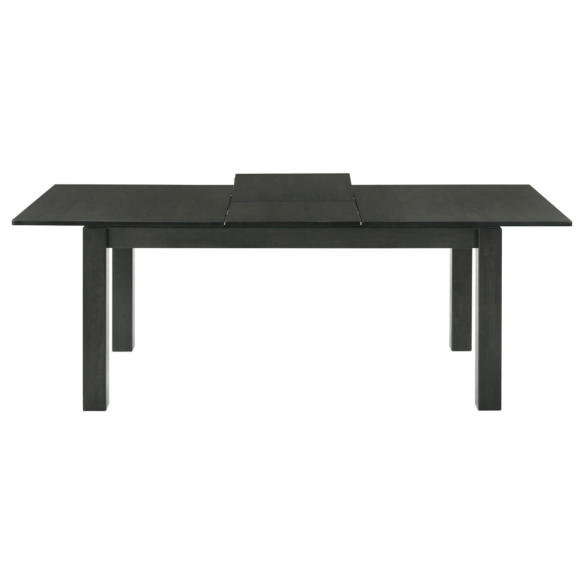 Juego de comedor Jakob de 7 piezas con hojas extensibles rectangulares, color negro