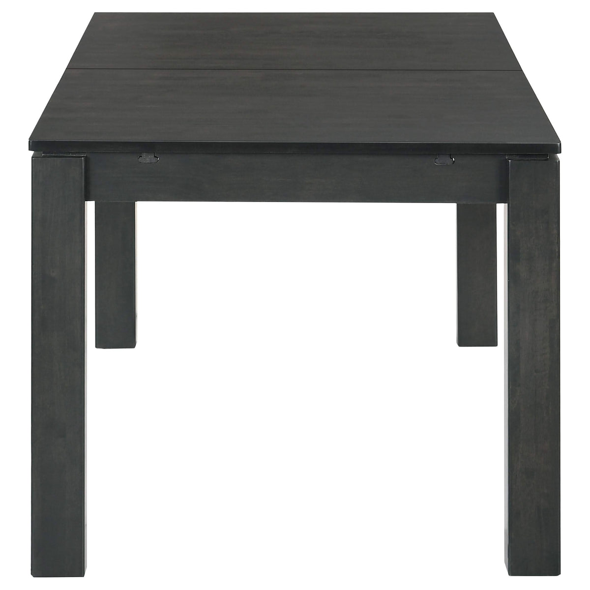Juego de comedor Jakob de 7 piezas con hojas extensibles rectangulares, color negro