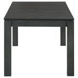 Juego de comedor Jakob de 7 piezas con hojas extensibles rectangulares, color negro