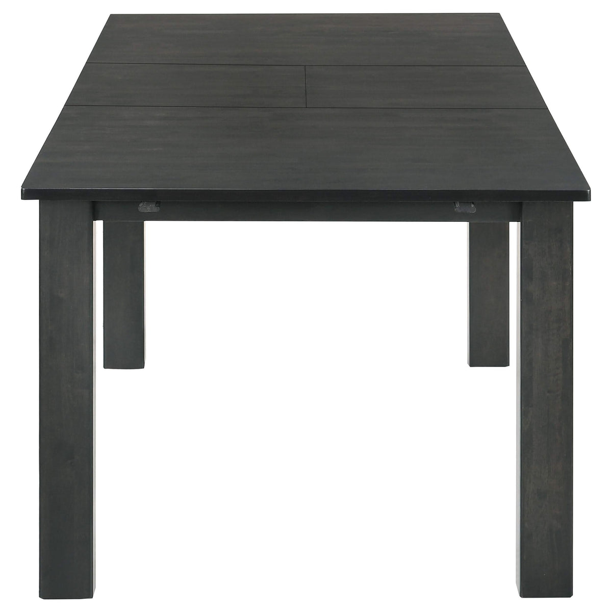 Juego de comedor Jakob de 7 piezas con hojas extensibles rectangulares, color negro