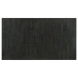 Juego de comedor Jakob de 7 piezas con hojas extensibles rectangulares, color negro