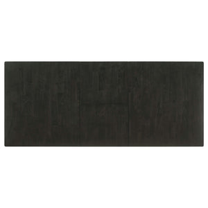 Juego de comedor Jakob de 7 piezas con hojas extensibles rectangulares, color negro