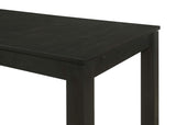 Juego de comedor Jakob de 7 piezas con hojas extensibles rectangulares, color negro