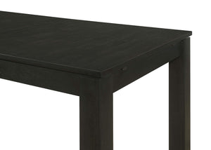 Juego de comedor Jakob de 7 piezas con hojas extensibles rectangulares, color negro