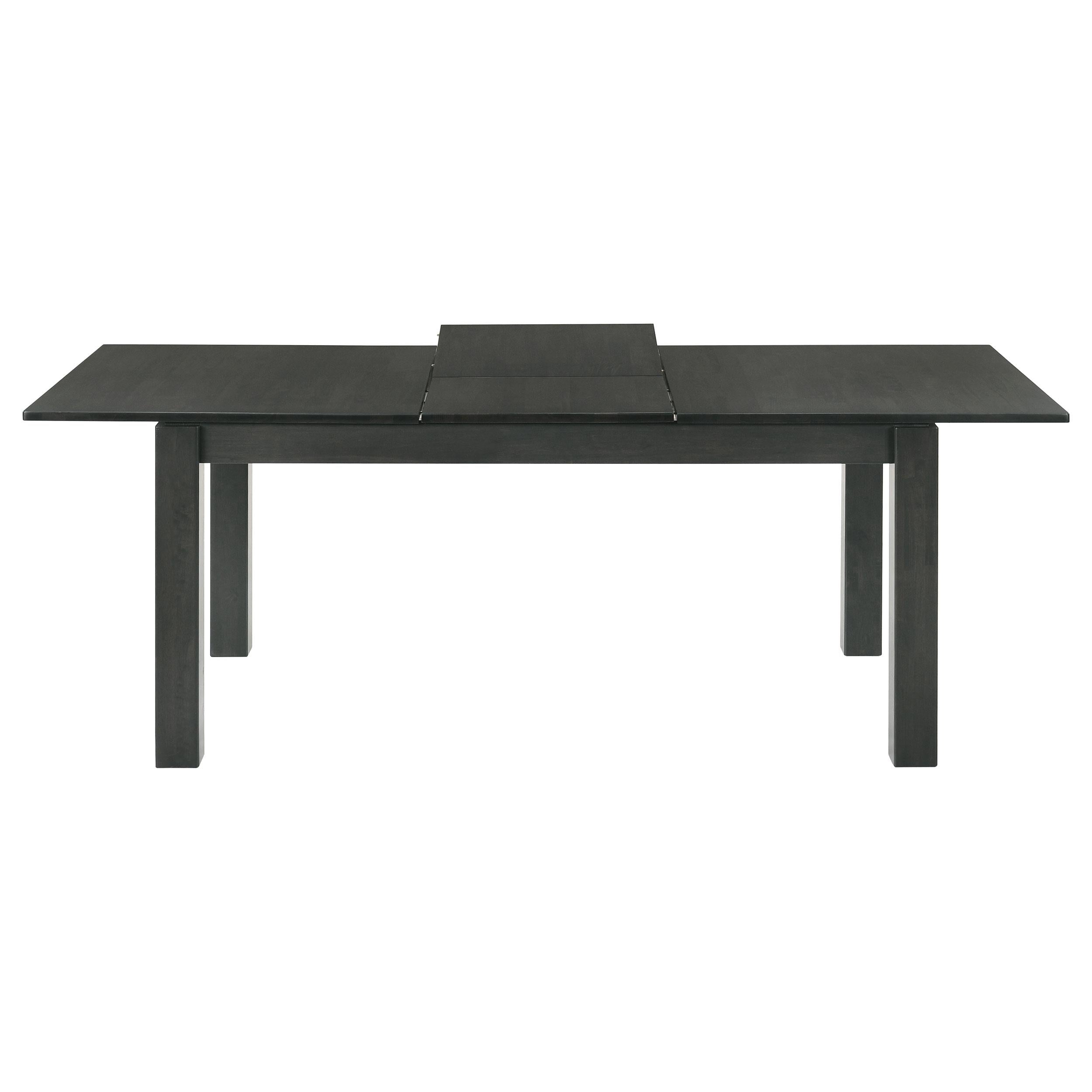 Jakob Rectangular 83-inch Extension Leaf Dining Table Black