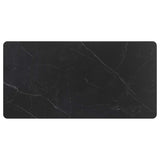 Juego de mesa de comedor Smith de 7 piezas con superficie de cerámica rectangular, color negro