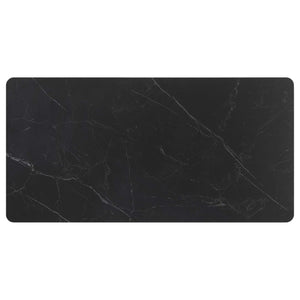 Juego de mesa de comedor Smith de 7 piezas con superficie de cerámica rectangular, color negro