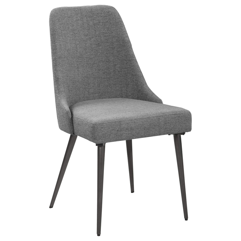 Juego de mesa de comedor Smith de 7 piezas con superficie de cerámica rectangular, color negro