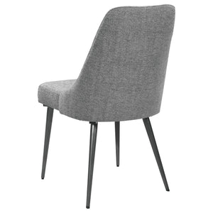 Juego de mesa de comedor Smith de 7 piezas con superficie de cerámica rectangular, color negro