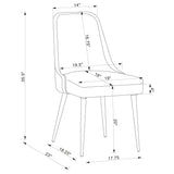 Juego de mesa de comedor Smith de 7 piezas con superficie de cerámica rectangular, color negro