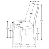 Juego de mesa de comedor rectangular Wes de 5 piezas en nogal oscuro