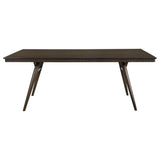Juego de mesa de comedor rectangular Wes de 7 piezas en nogal oscuro